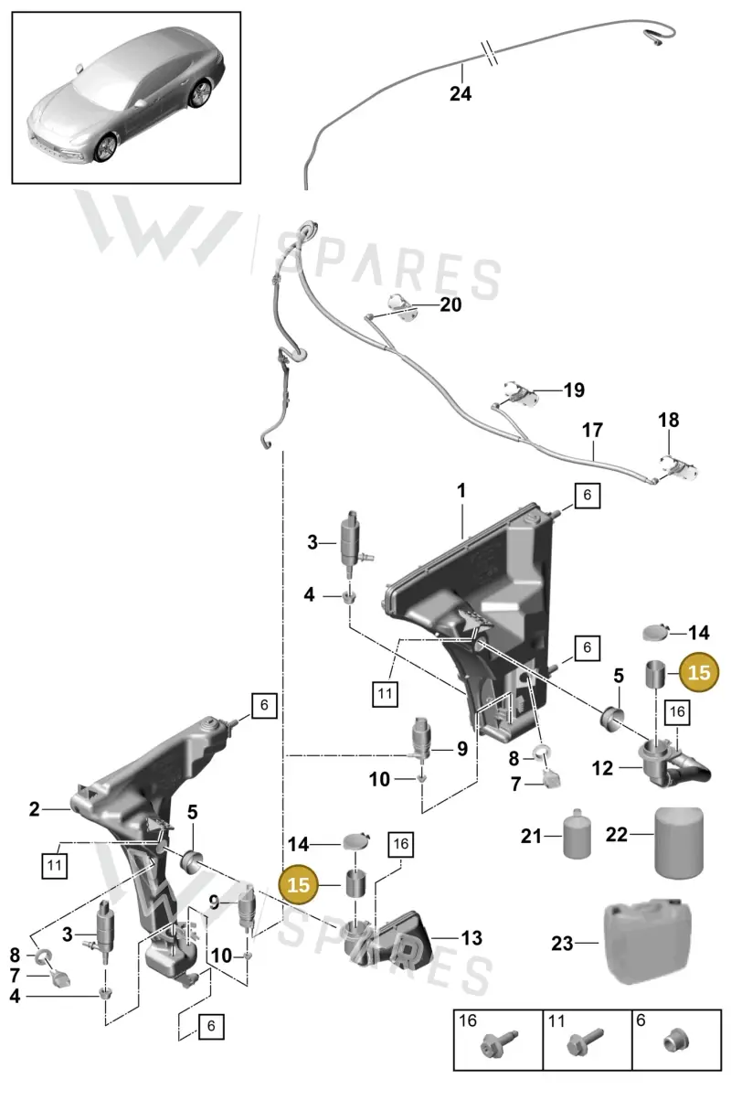 971955485 — Porsche Panamera (2016-2020) diagram p49904010, position 15