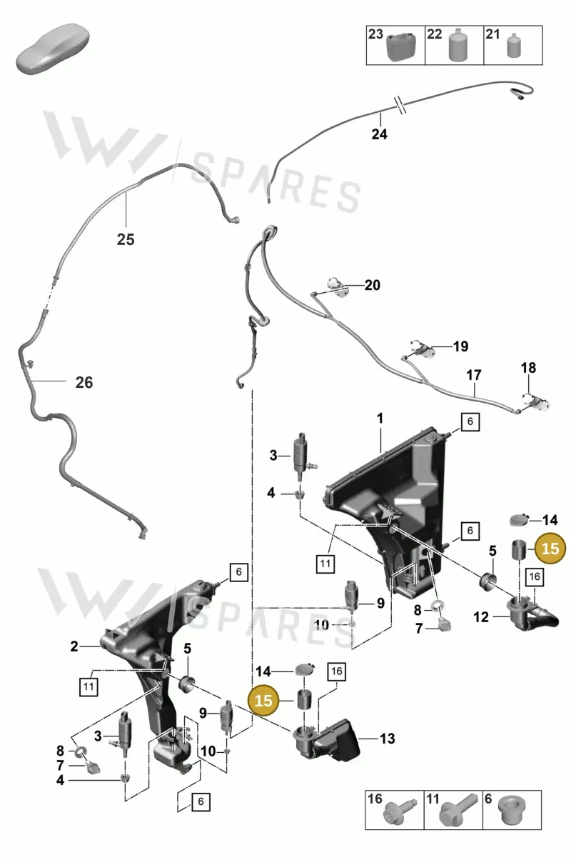 971955485 — Porsche Panamera (2020-2023) diagram p58904010, position 15