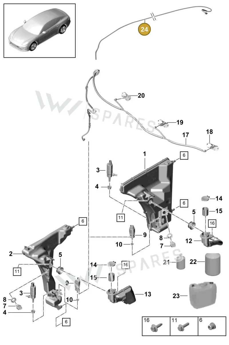 971955667A — Porsche Panamera (2016-2020) diagram p49904010, position 24
