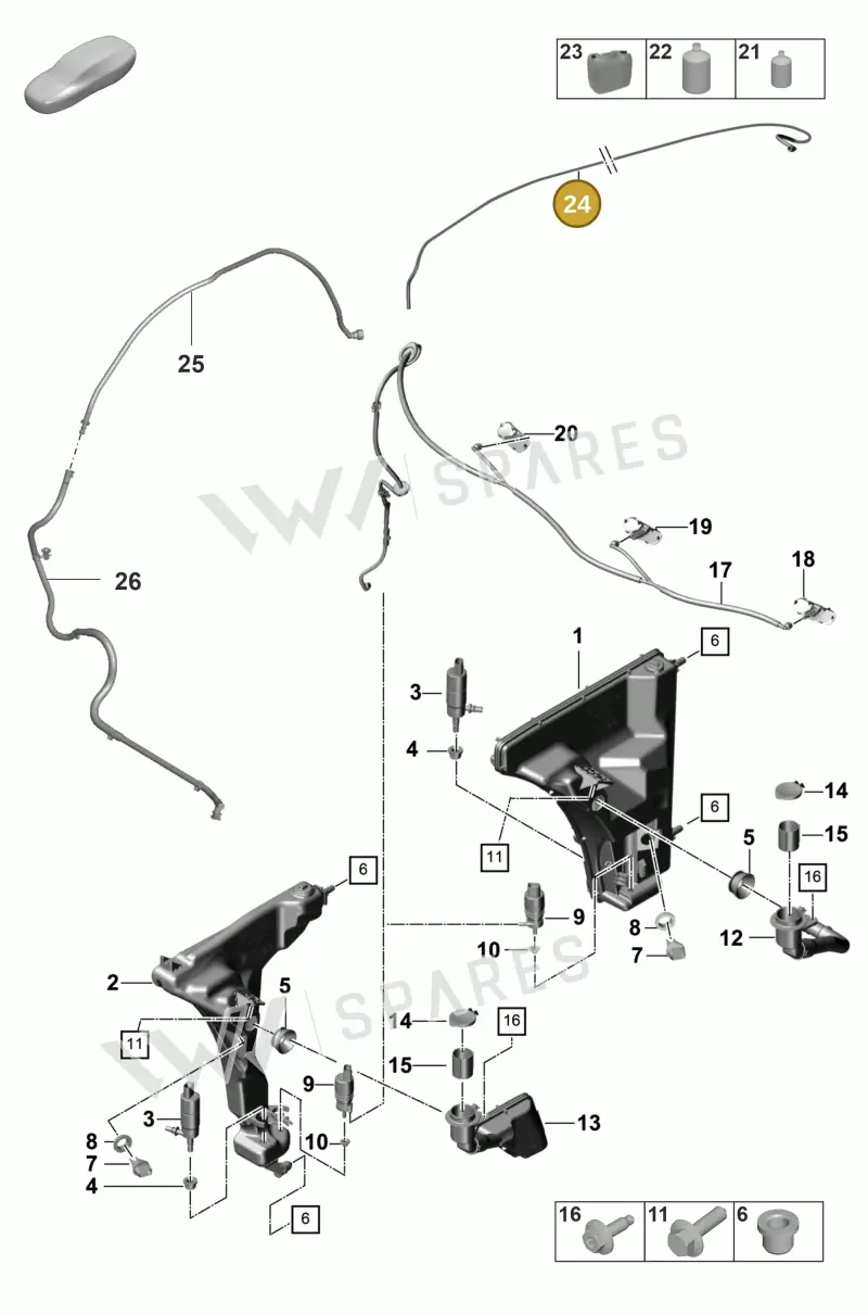 971955667A — Porsche Panamera (2020-2023) diagram p58904010, position 24