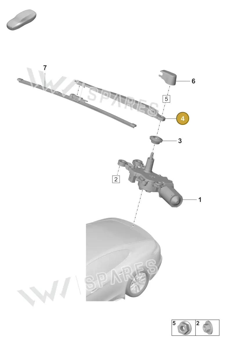 971955707A — Porsche Panamera 4 Hybrid (2020-2023) diagram p58904005, position 4