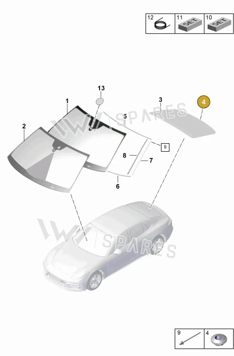 971955754 — Porsche Panamera 4 Hybrid (2016-2020) diagram p49805000, position 4