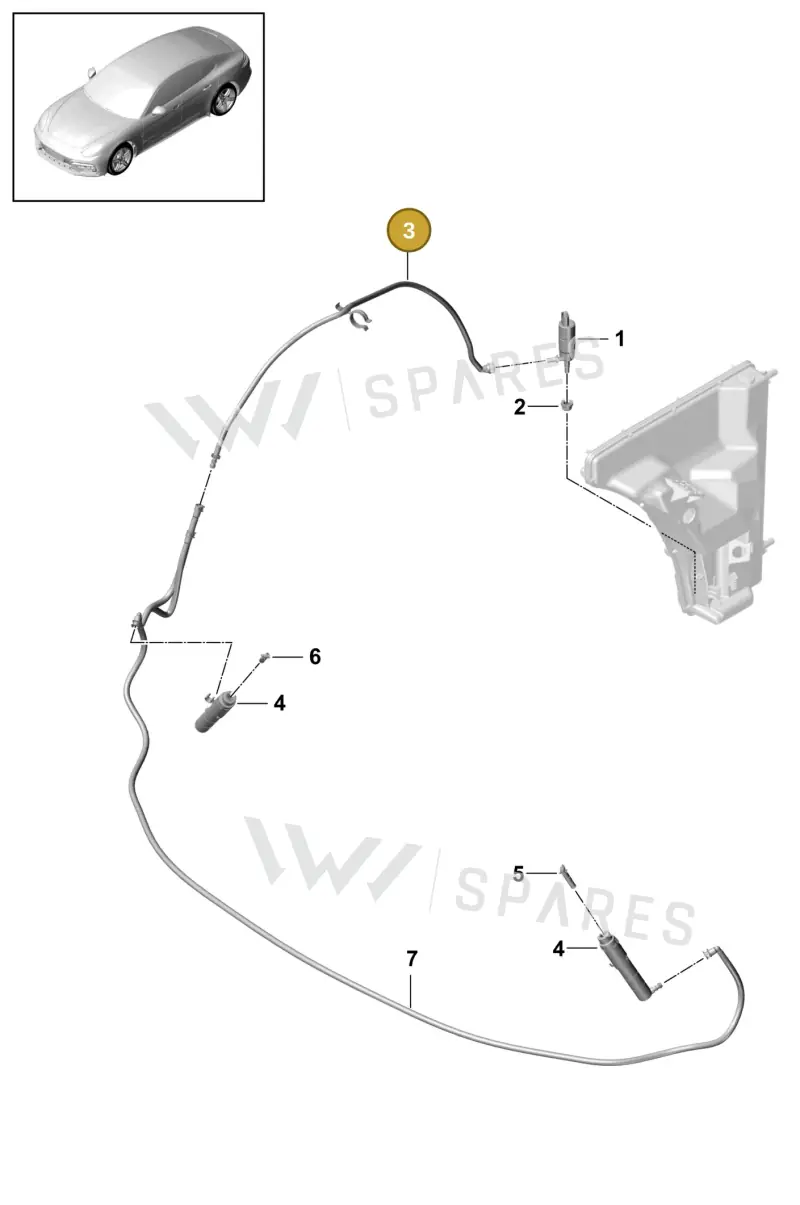 971955964C — Porsche Panamera (2016-2020) diagram p49904020, position 3