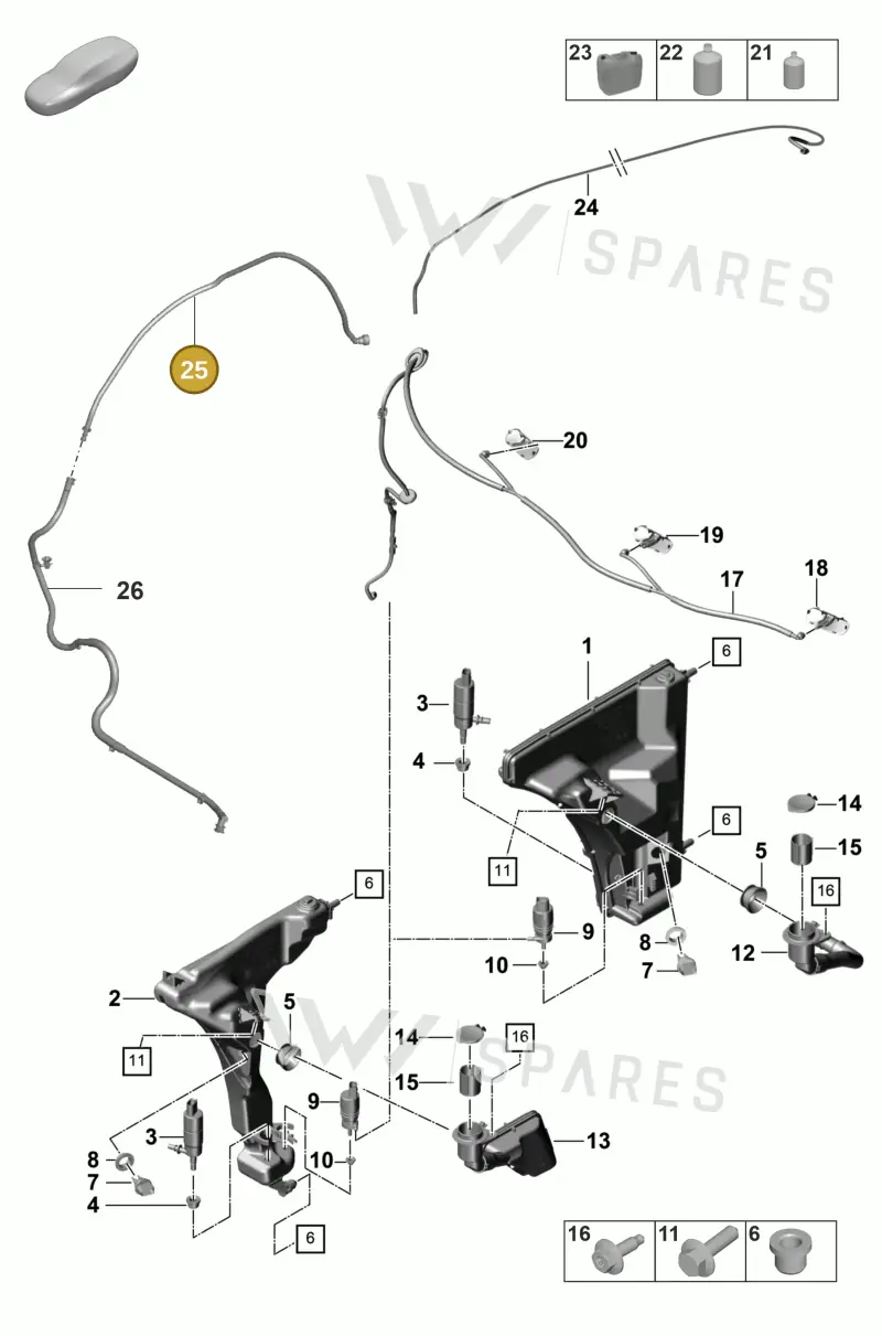 971955970B — Porsche Panamera (2020-2023) diagram p58904010, position 25