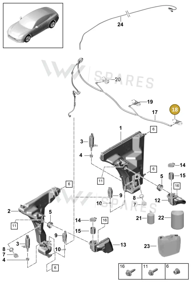 971955985 — Porsche Panamera (2016-2020) diagram p49904010, position 18