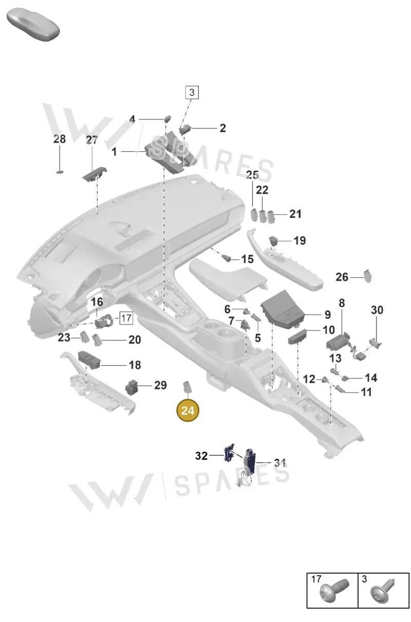 971959214DOV3 — Porsche Panamera (2020-2023) diagram p58903010, position 24
