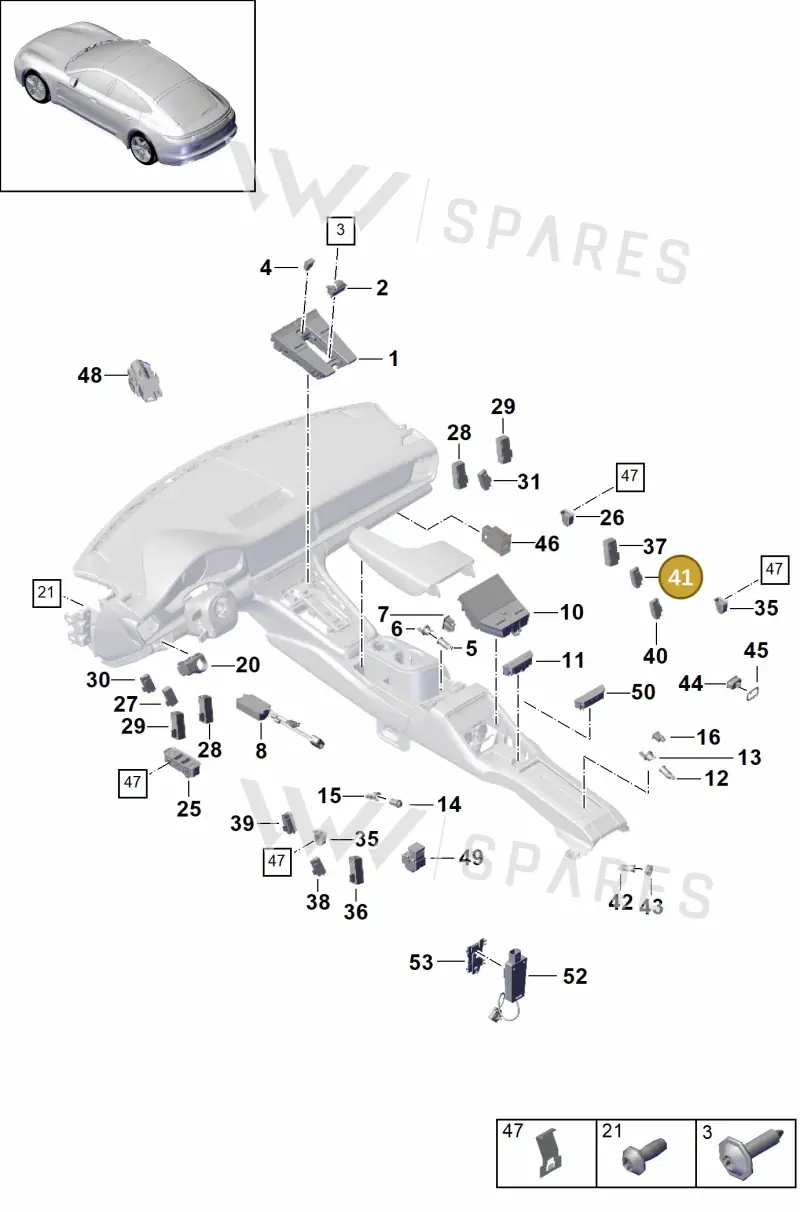 971959214EOV3 — Porsche Panamera (2016-2020) diagram p49903010, position 41