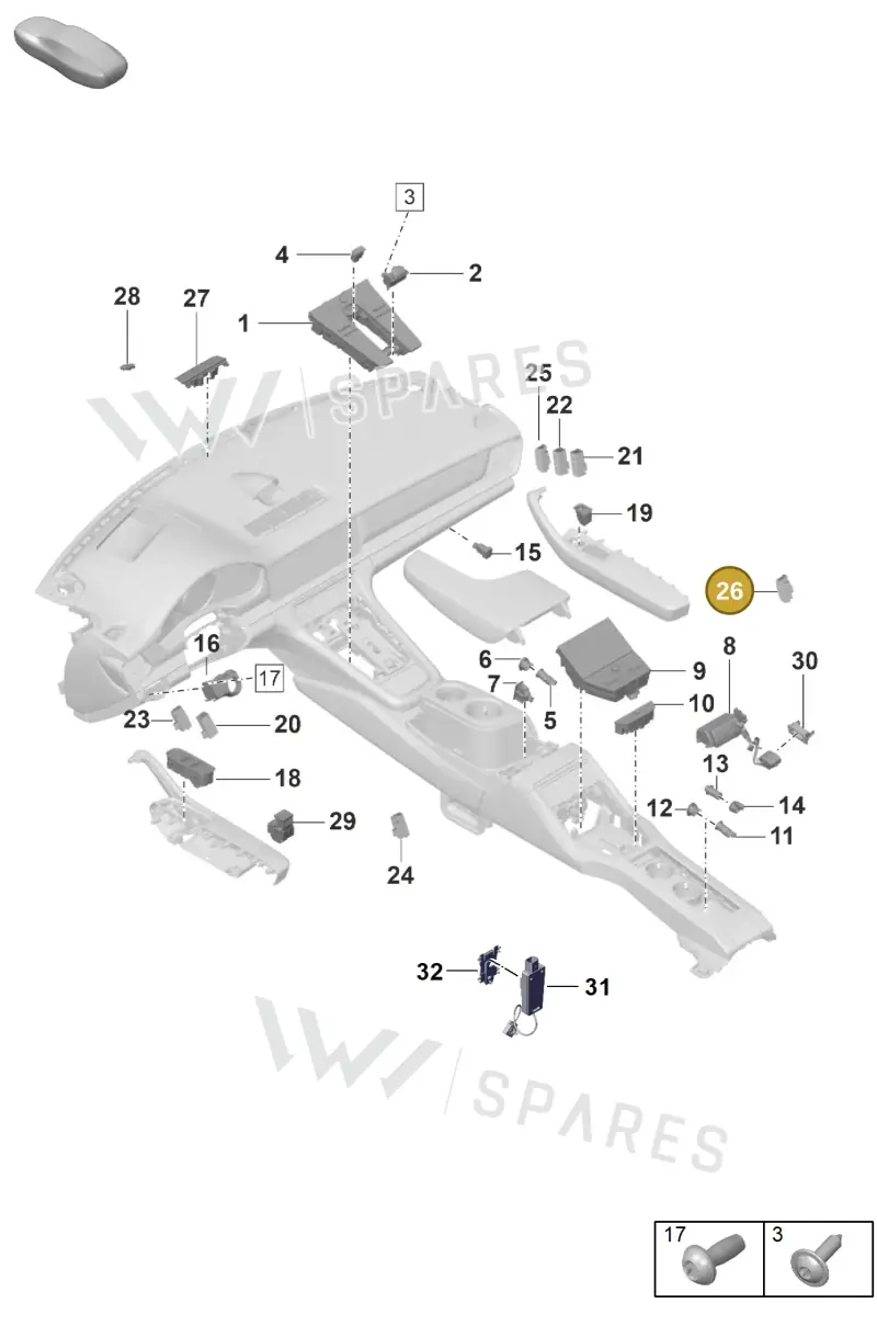 971959214EOV3 — Porsche Panamera (2020-2023) diagram p58903010, position 26