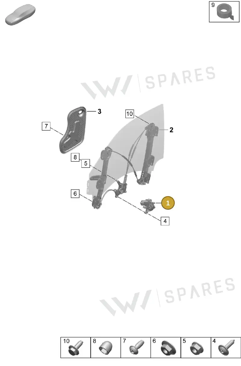 971959801 — Porsche Taycan Sport Turismo (2023-) diagram p64804300, position 1