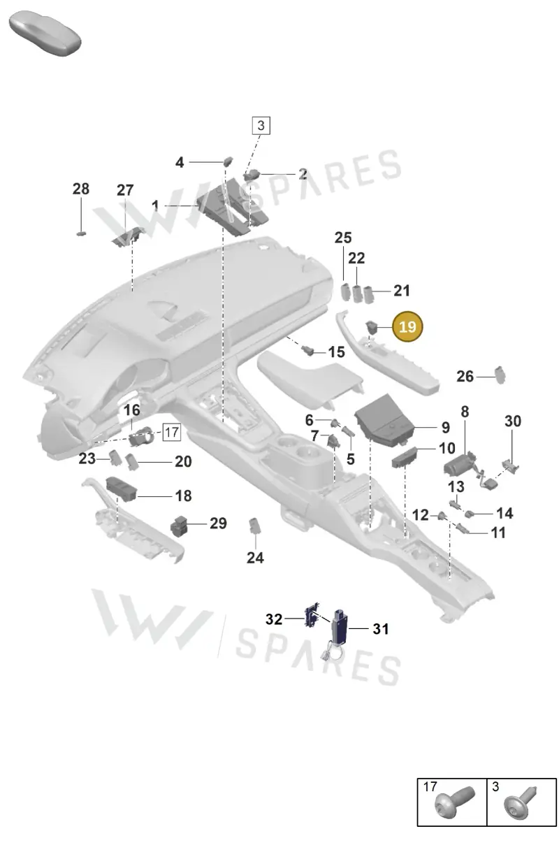 971959855D6N3 — Porsche Panamera (2020-2023) diagram p58903010, position 19