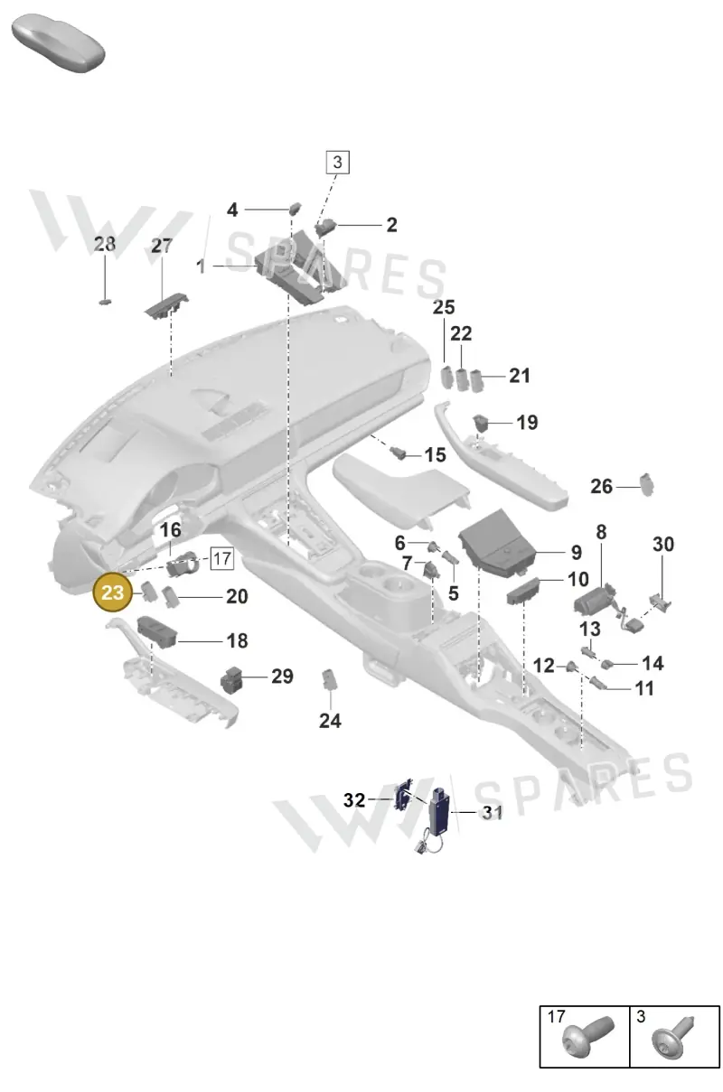 971962125K6N3 — Porsche Panamera (2020-2023) diagram p58903010, position 23