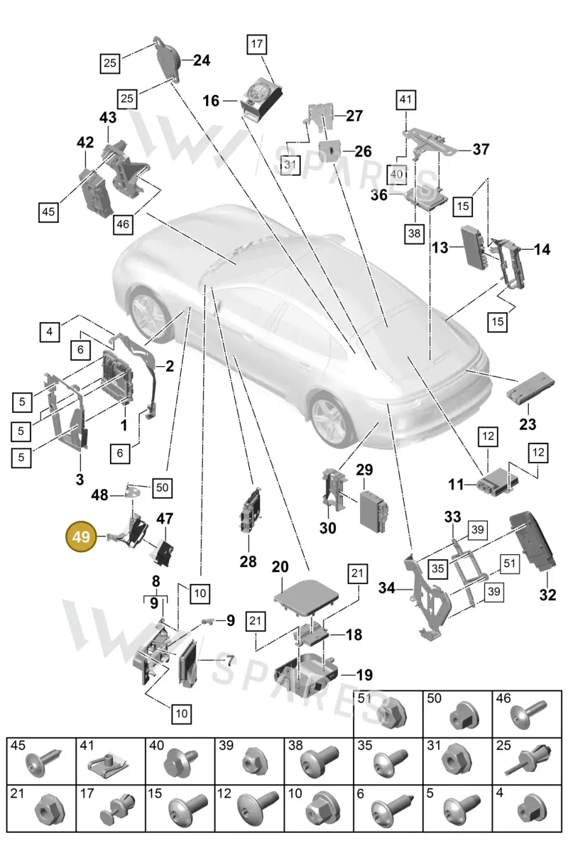 971965557 — Porsche Panamera (2016-2020) diagram p49901003, position 49