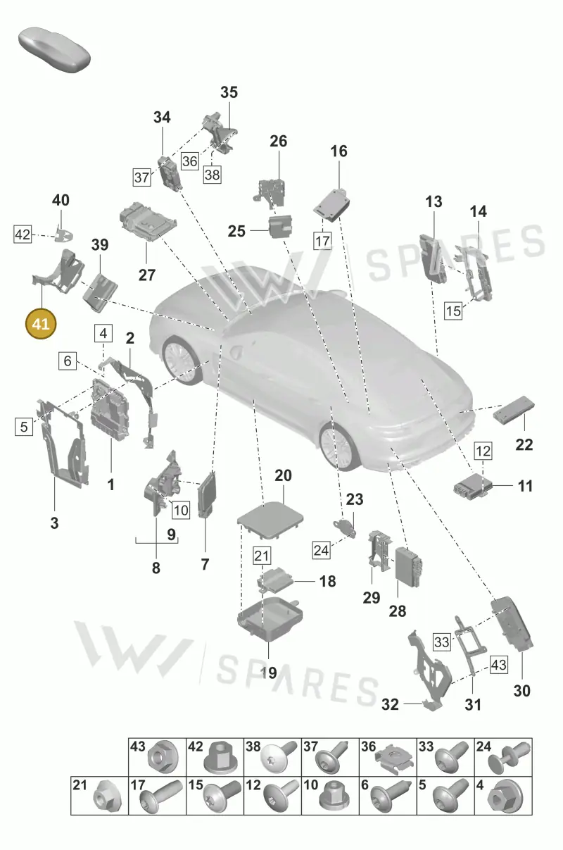 971965557 — Porsche Panamera (2020-2023) diagram p58901003, position 41