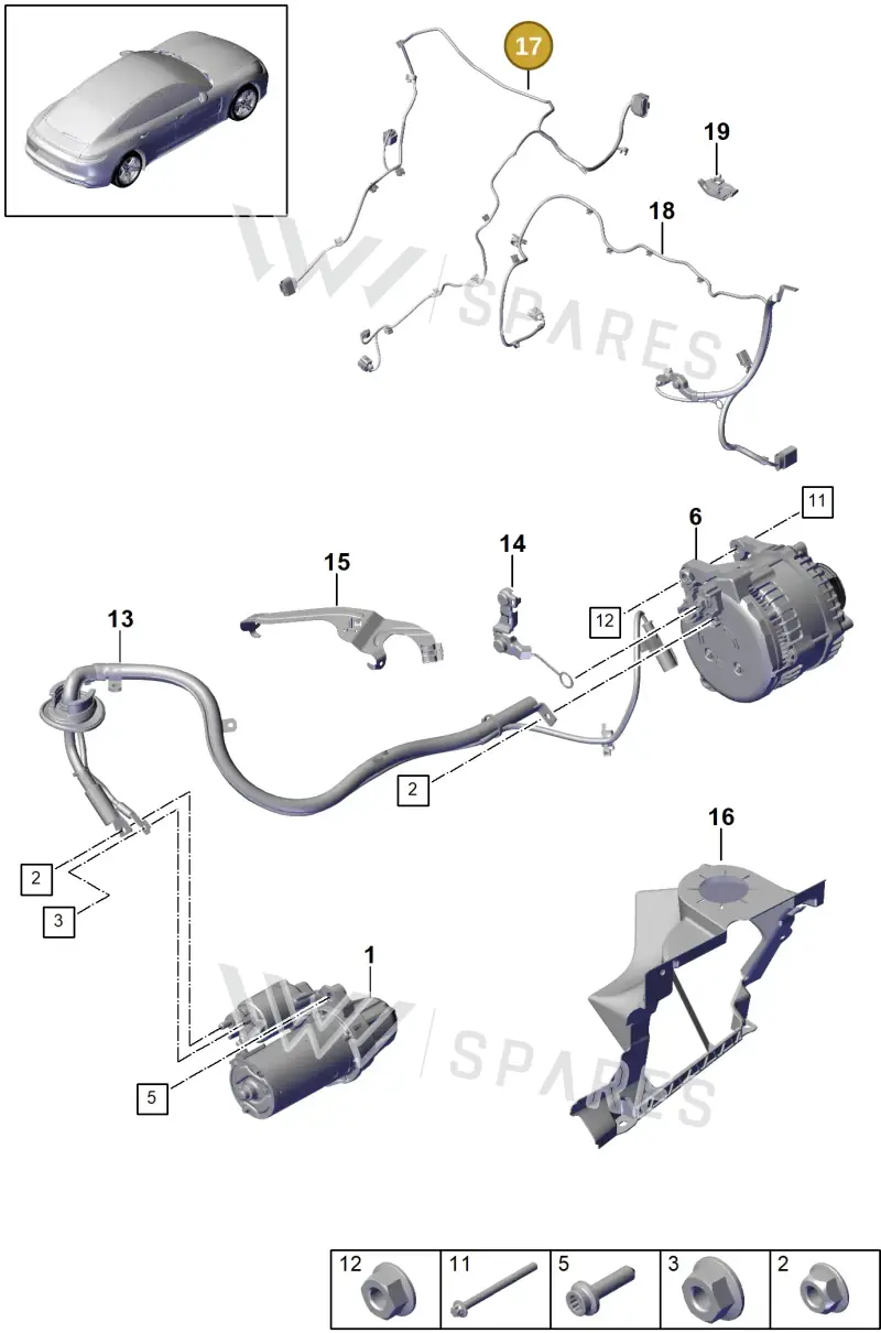 971971061B — Porsche Panamera (2016-2020) diagram p49902005, position 17