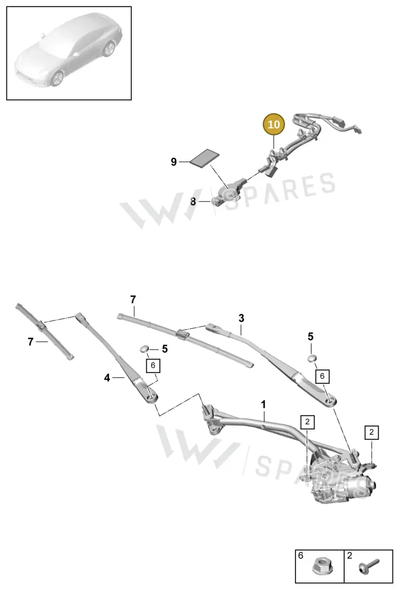 971971103A — Porsche Panamera (2016-2020) diagram p49904000, position 10