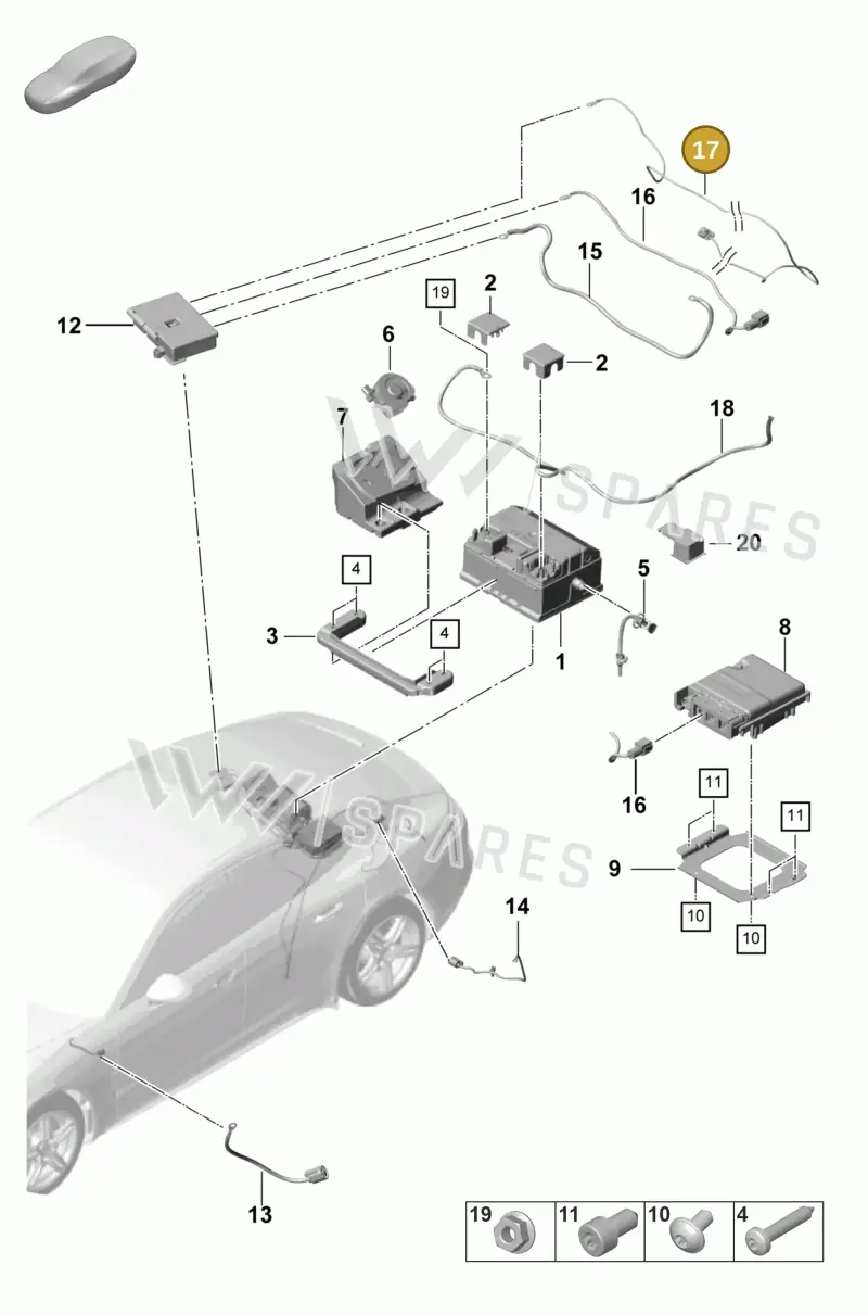 971971245A — Porsche Panamera (2020-2023) diagram p58902015, position 17
