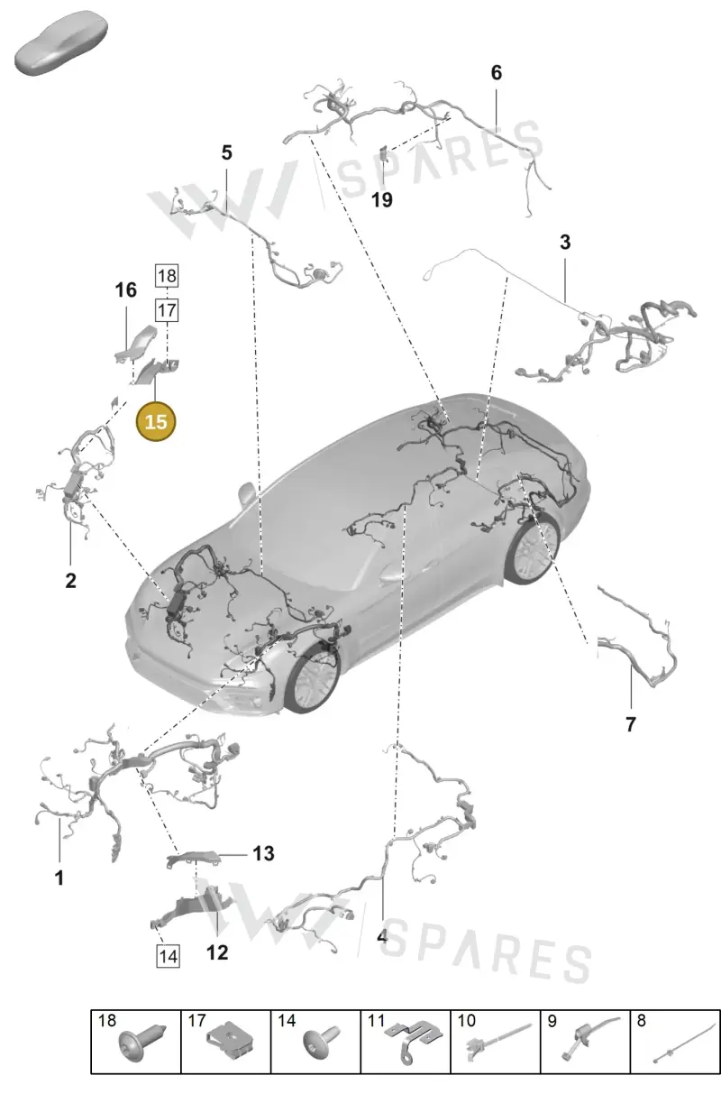 971971342A — Porsche Panamera (2020-2023) diagram p58902031, position 15