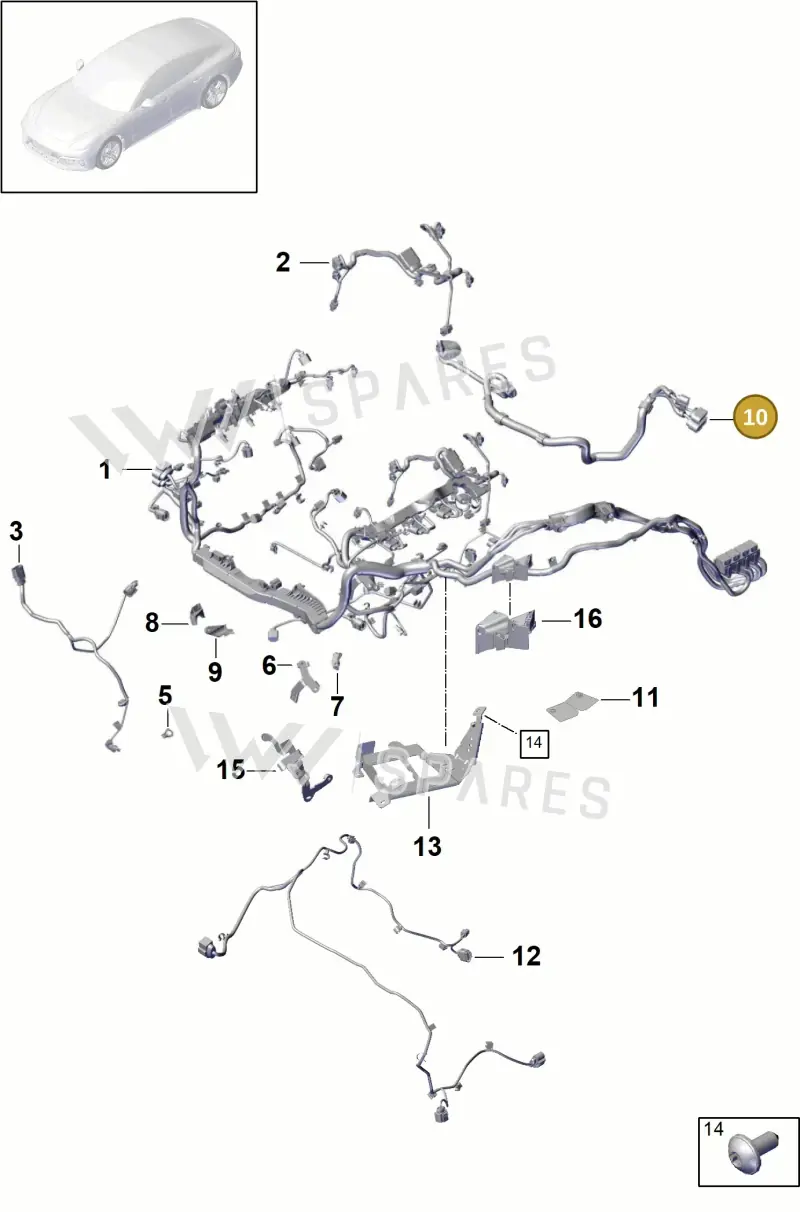 971971772 — Porsche Panamera (2016-2020) diagram p49902020, position 10