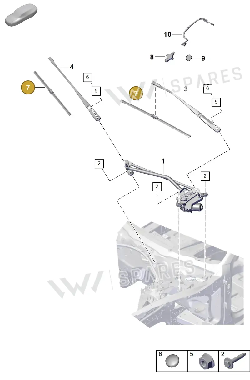 971998001A — Porsche Panamera (2023-2025) diagram p62906000, position 7