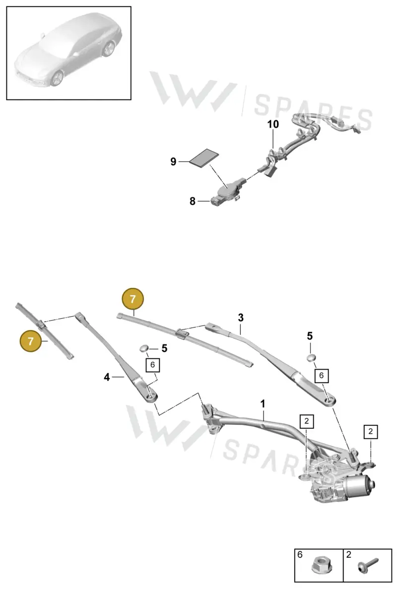 971998002 — Porsche Panamera 4 Hybrid (2016-2020) diagram p49904000, position 7