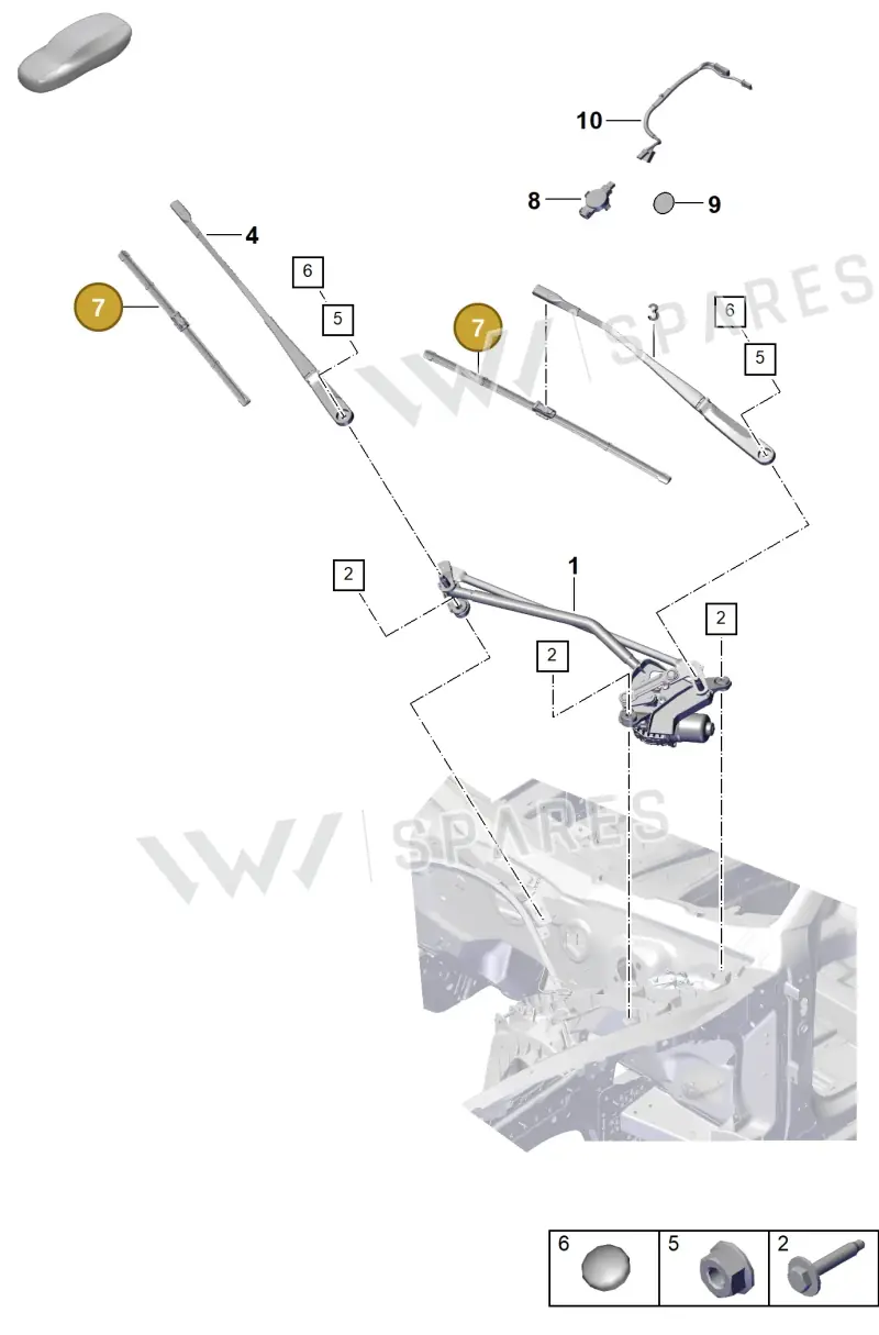 971998002A — Porsche Panamera (2023-2025) diagram p62906000, position 7