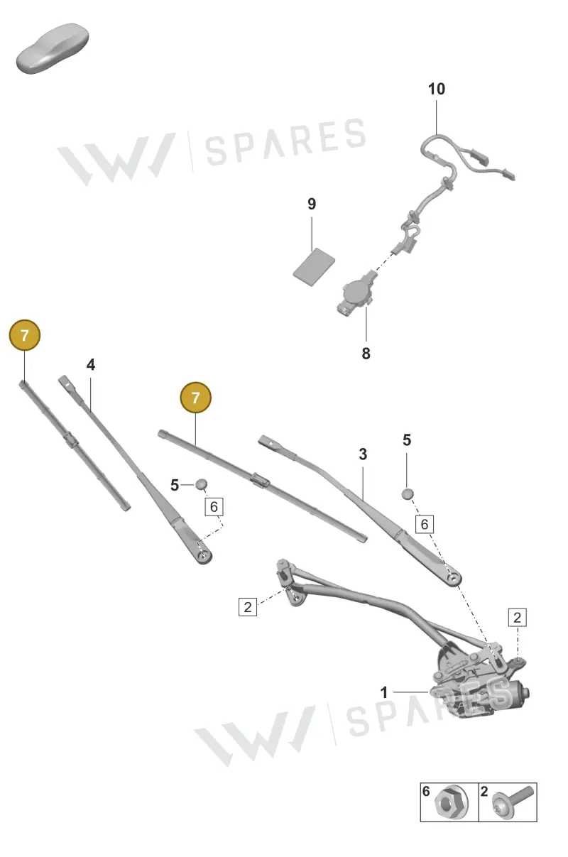 971998002 — Porsche Panamera 4 Hybrid (2020-2023) diagram p58904000, position 7