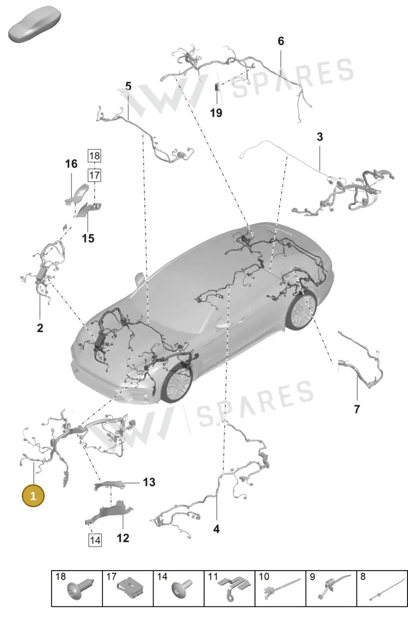 971998021D — Porsche Panamera (2020-2023) diagram p58902030, position 1
