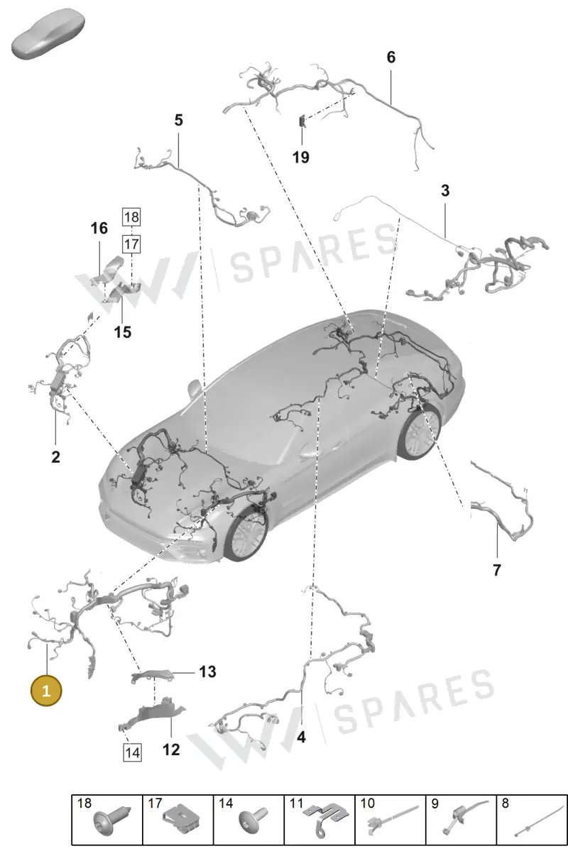 971998021E — Porsche Panamera (2020-2023) diagram p58902030, position 1