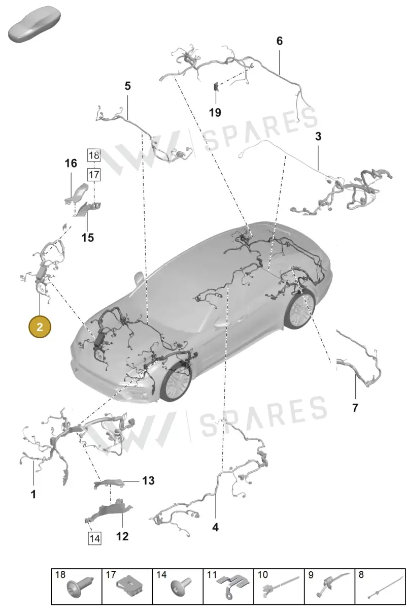 971998022D — Porsche Panamera (2020-2023) diagram p58902030, position 2