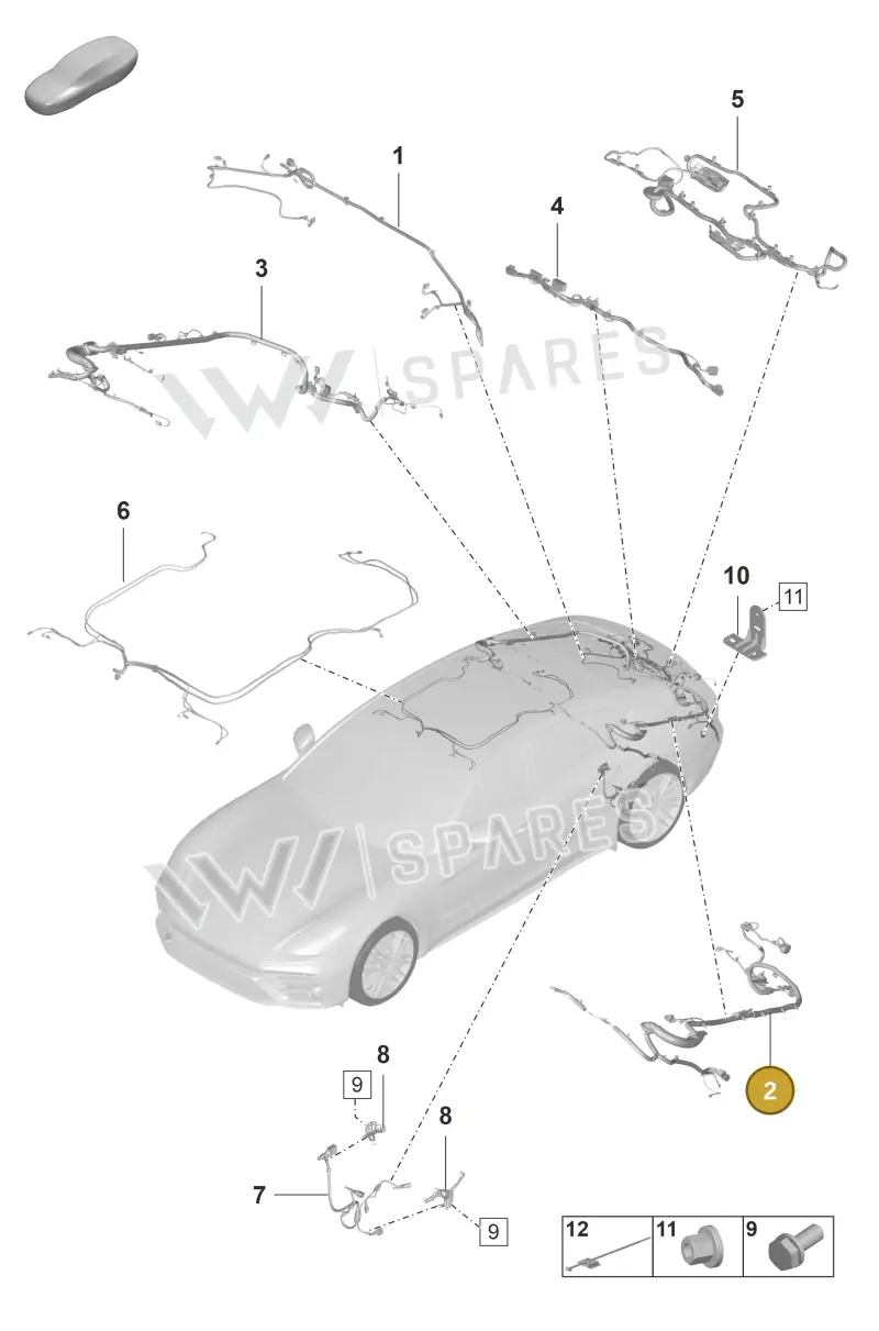971998023N — Porsche Panamera (2020-2023) diagram p58902040, position 2