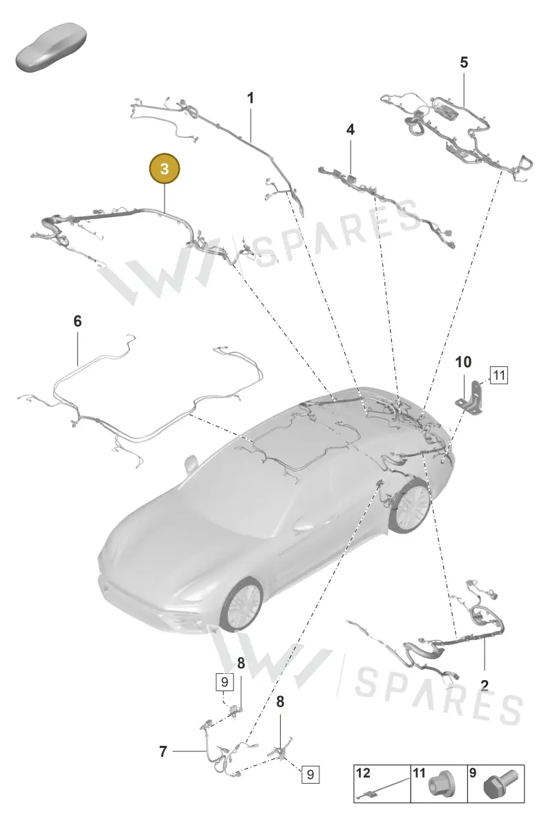 971998213L — Porsche Panamera (2020-2023) diagram p58902040, position 3