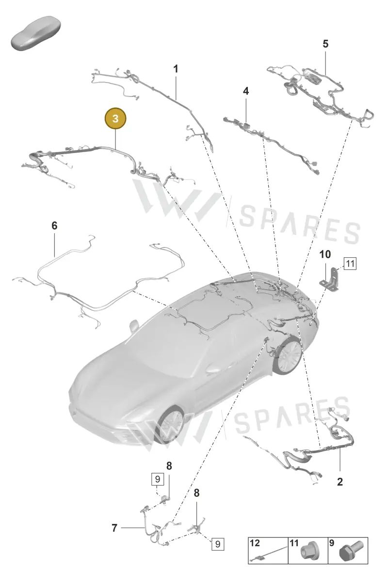 971998213P — Porsche Panamera (2020-2023) diagram p58902040, position 3