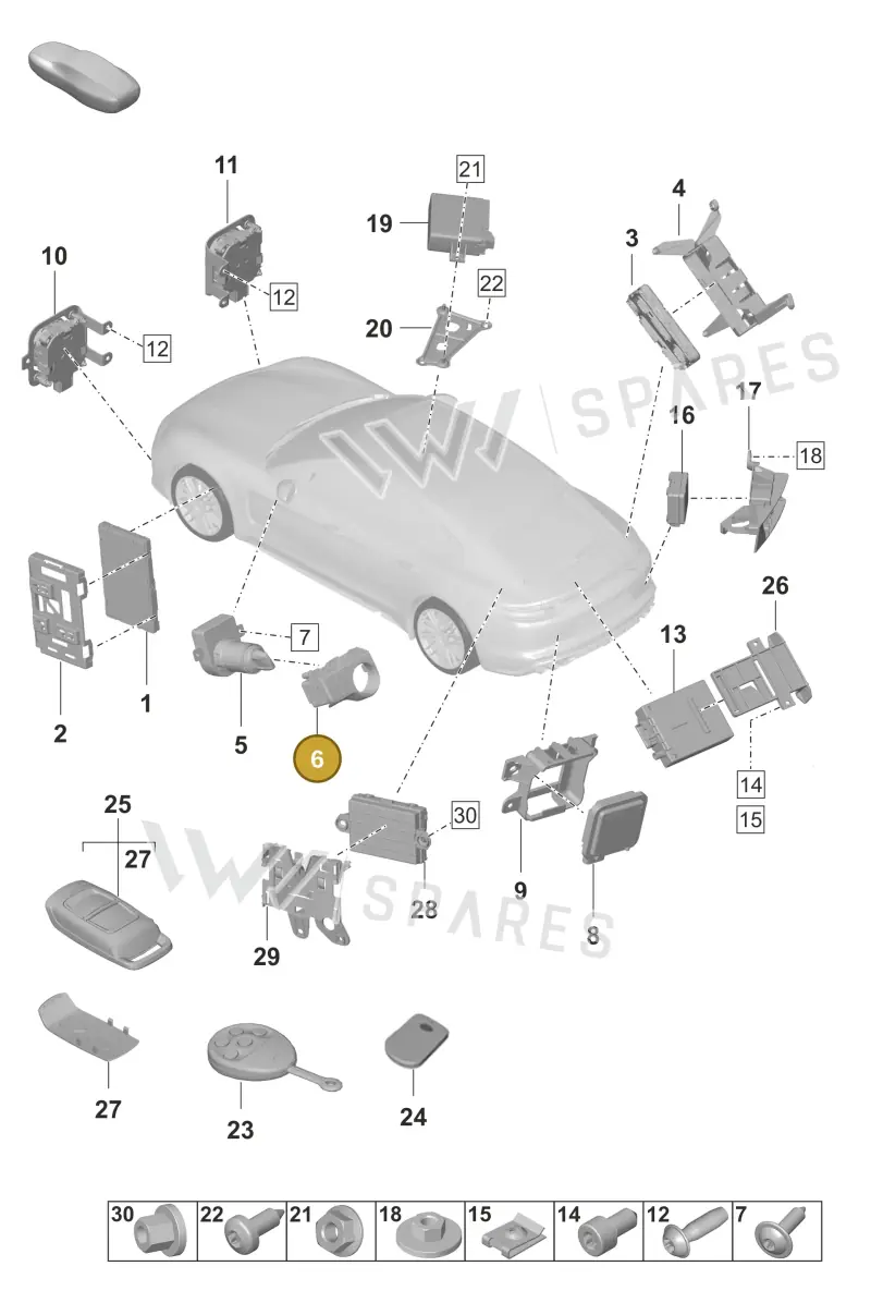 972941209DHJD — Porsche Panamera (2020-2023) diagram p58901003, position 6