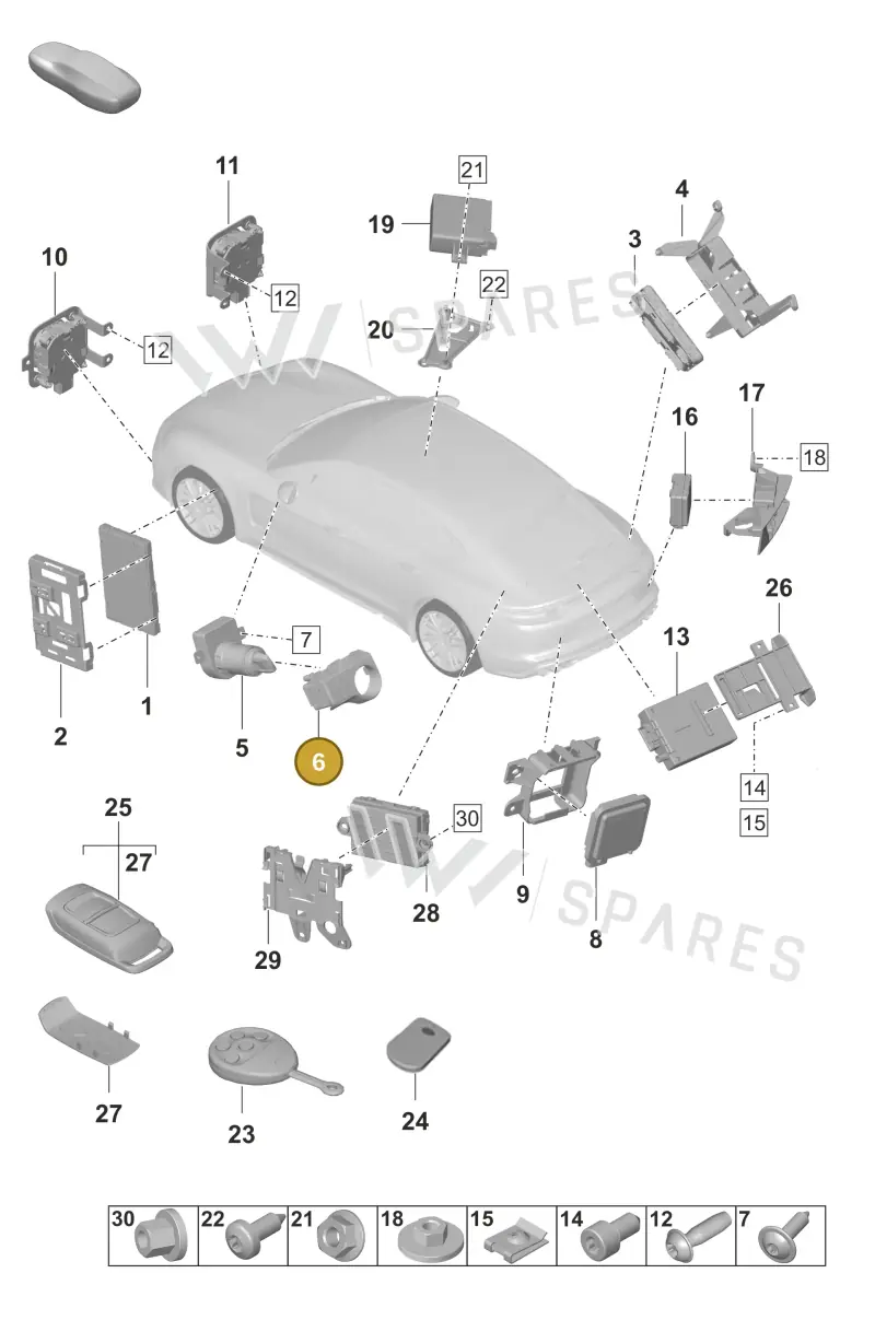 972941209ECZO — Porsche Panamera (2020-2023) diagram p58901003, position 6