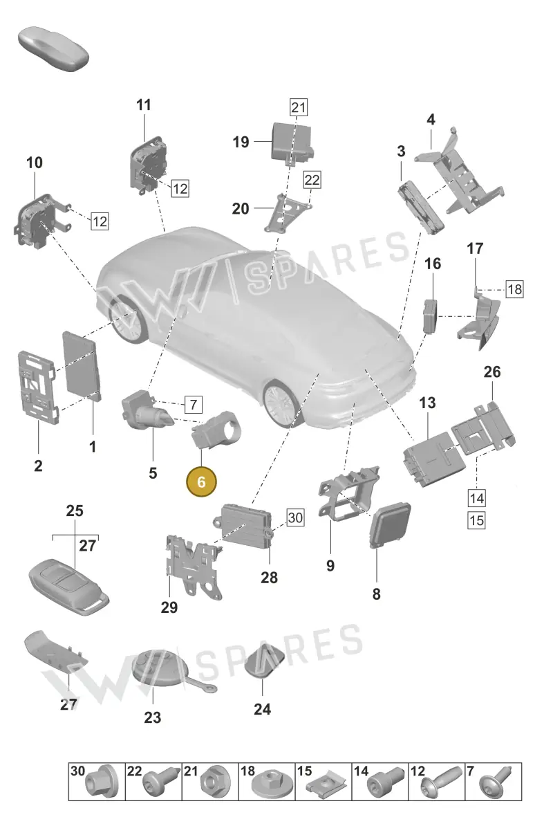 973941209ECZO — Porsche Panamera (2020-2023) diagram p58901003, position 6