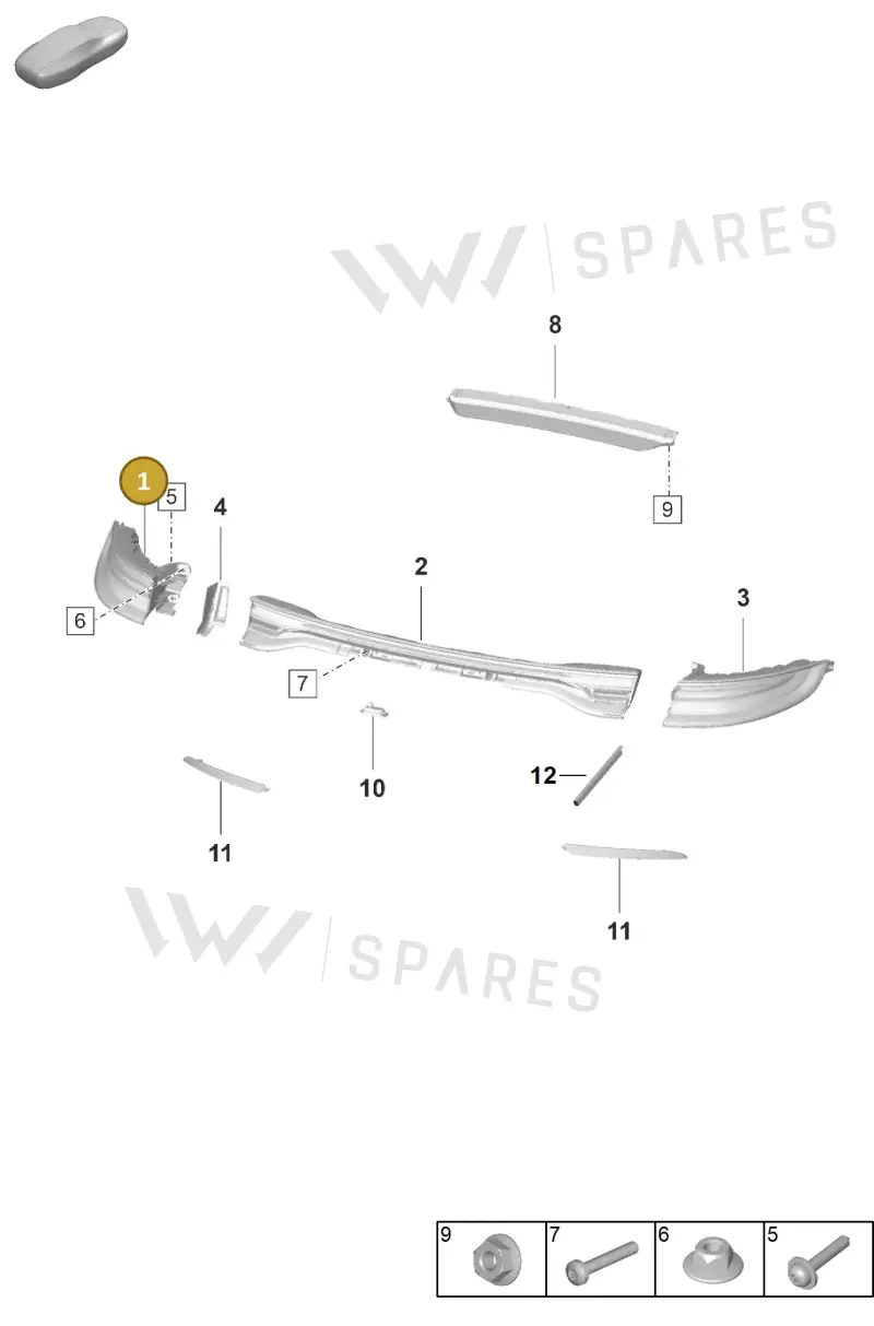 973945095AM — Porsche Panamera (2020-2023) diagram p58905000, position 1