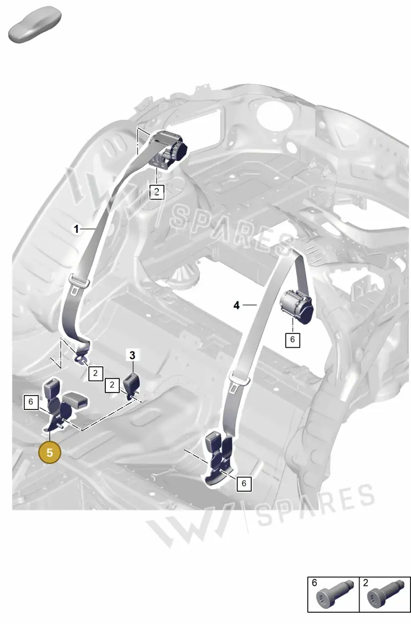974857753D — Porsche Panamera (2023-2025) diagram p62812100, position 5