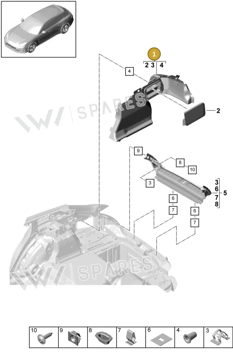 974868223F6B0 — Porsche Panamera (2016-2020) diagram p49807050, position 1