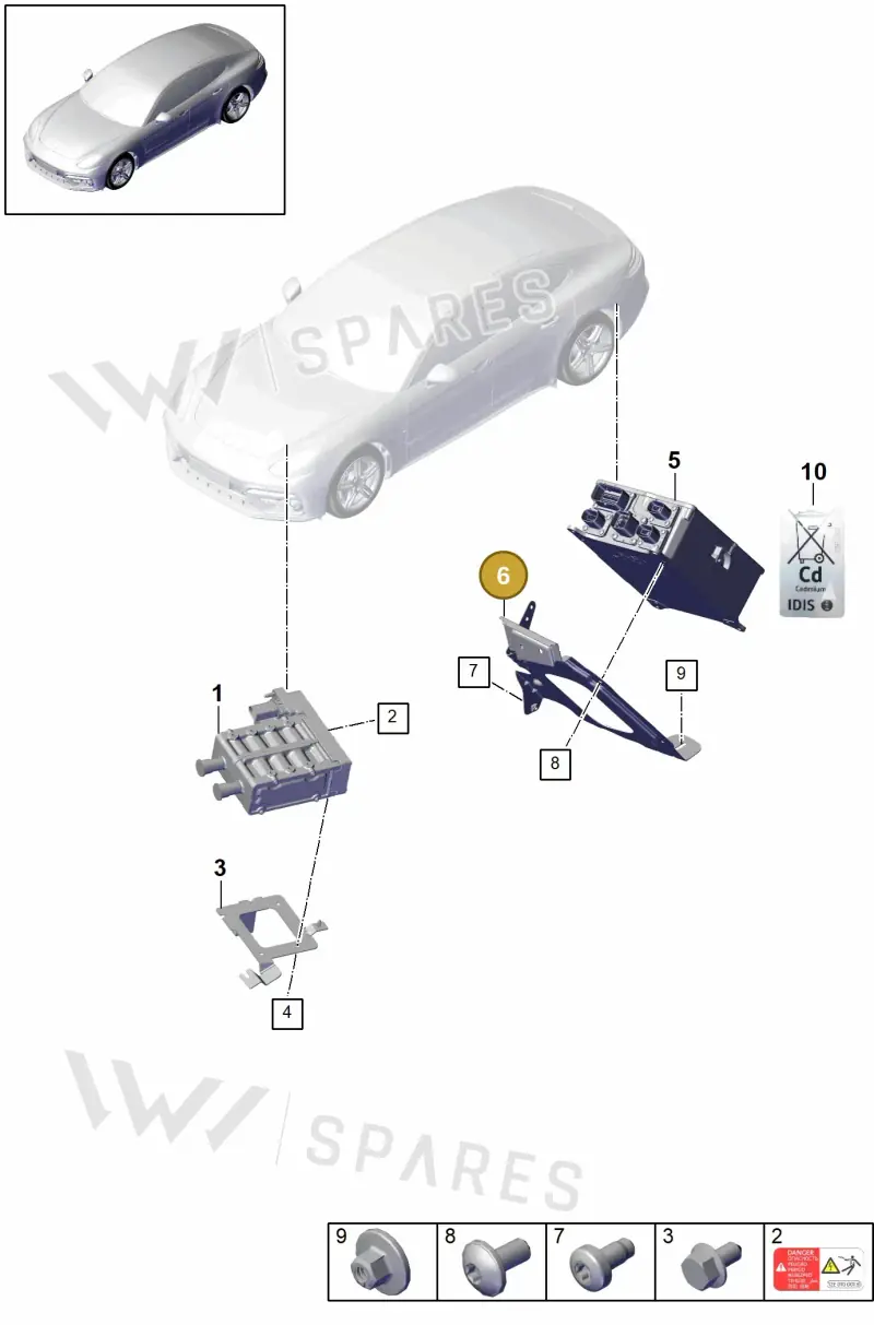 974915345 — Porsche Panamera (2016-2020) diagram p49901035, position 6