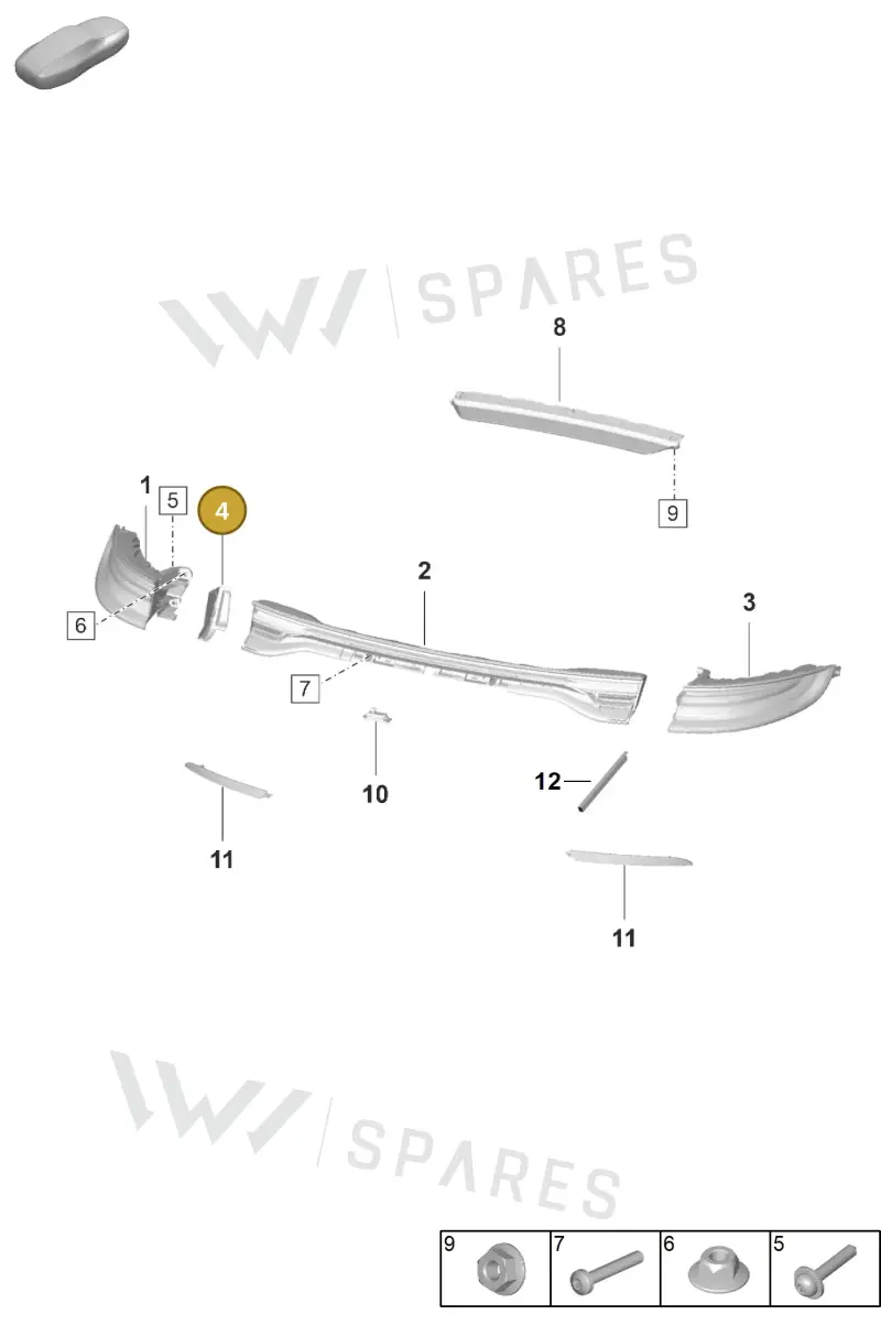 974945255AA — Porsche Panamera (2020-2023) diagram p58905000, position 4