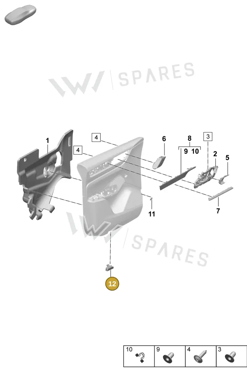974947411A — Porsche Macan (2024-2024) diagram p61808450, position 12