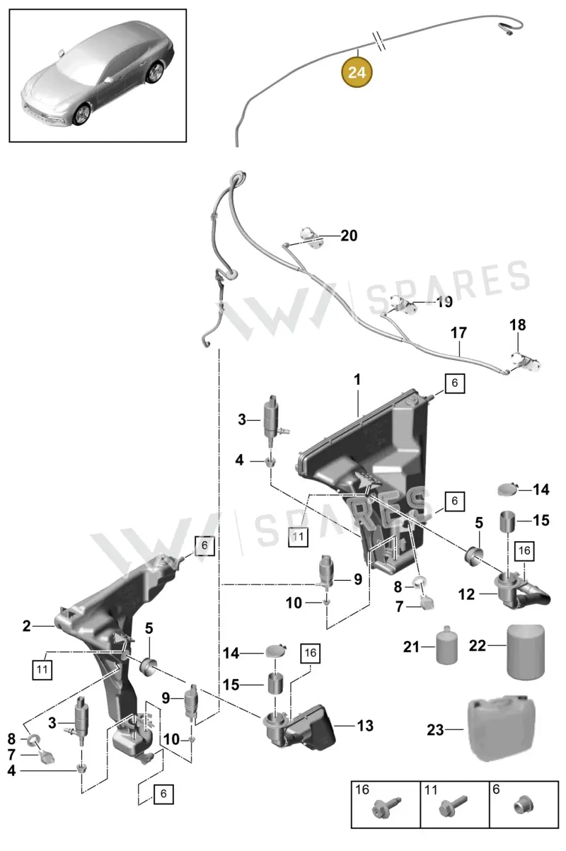 974955667A — Porsche Panamera (2016-2020) diagram p49904010, position 24