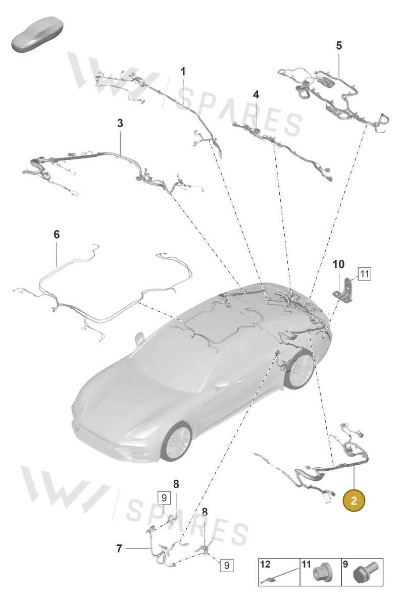 974998023M — Porsche Panamera (2020-2023) diagram p58902040, position 2