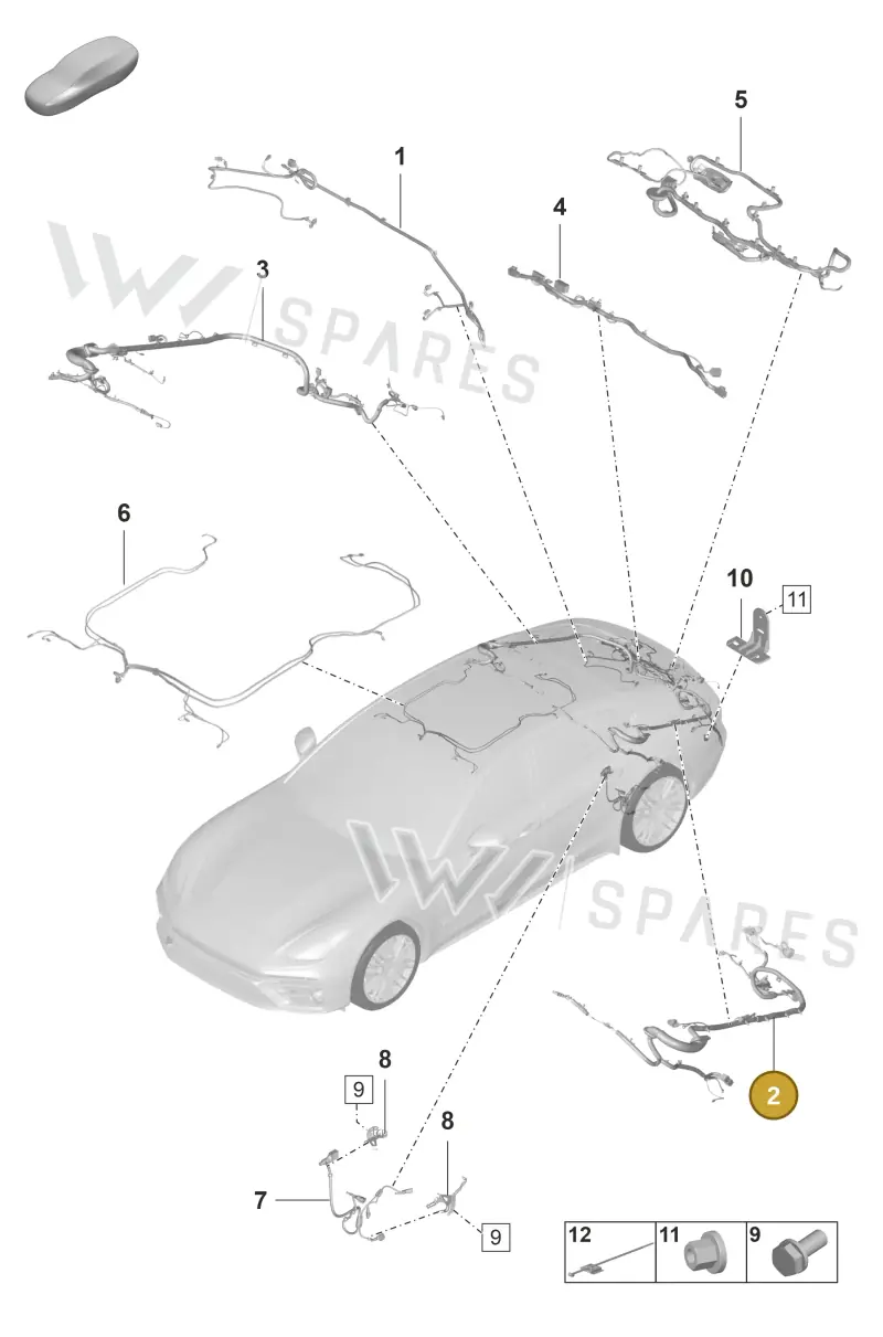 974998023N — Porsche Panamera (2020-2023) diagram p58902040, position 2