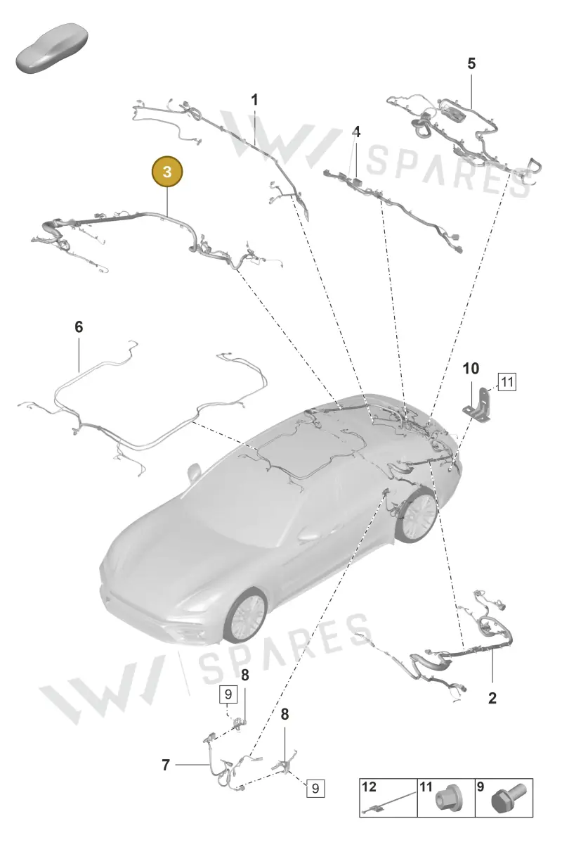 974998213H — Porsche Panamera (2020-2023) diagram p58902040, position 3