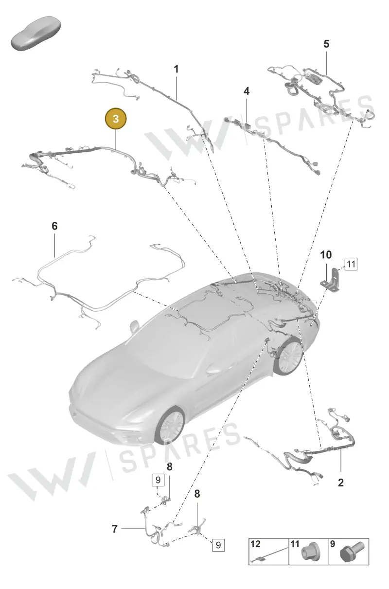 974998213J — Porsche Panamera (2020-2023) diagram p58902040, position 3