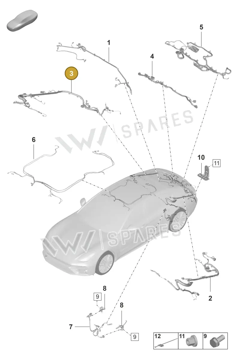 974998213L — Porsche Panamera (2020-2023) diagram p58902040, position 3