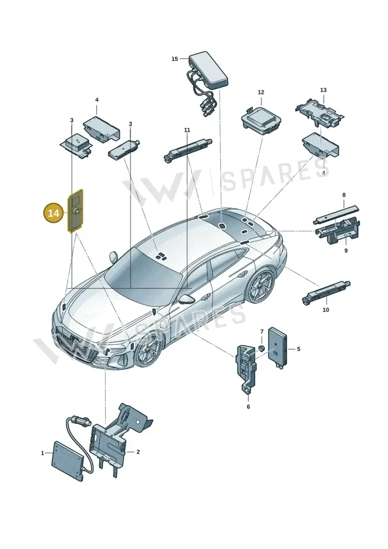 976051502 — Audi RS e-tron GT (2020-2025) diagram 4j1035100, position 14