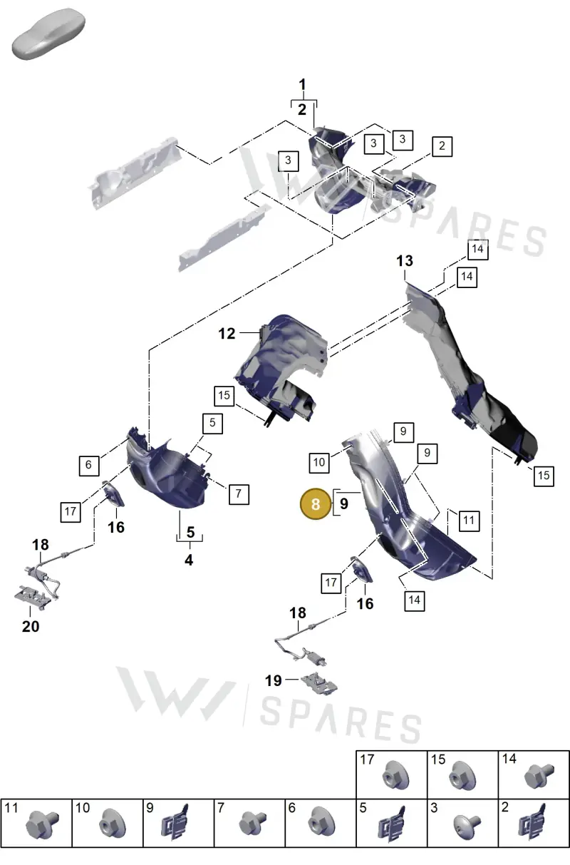 976119213A — Porsche Panamera (2023-2025) diagram p62202410, position 8