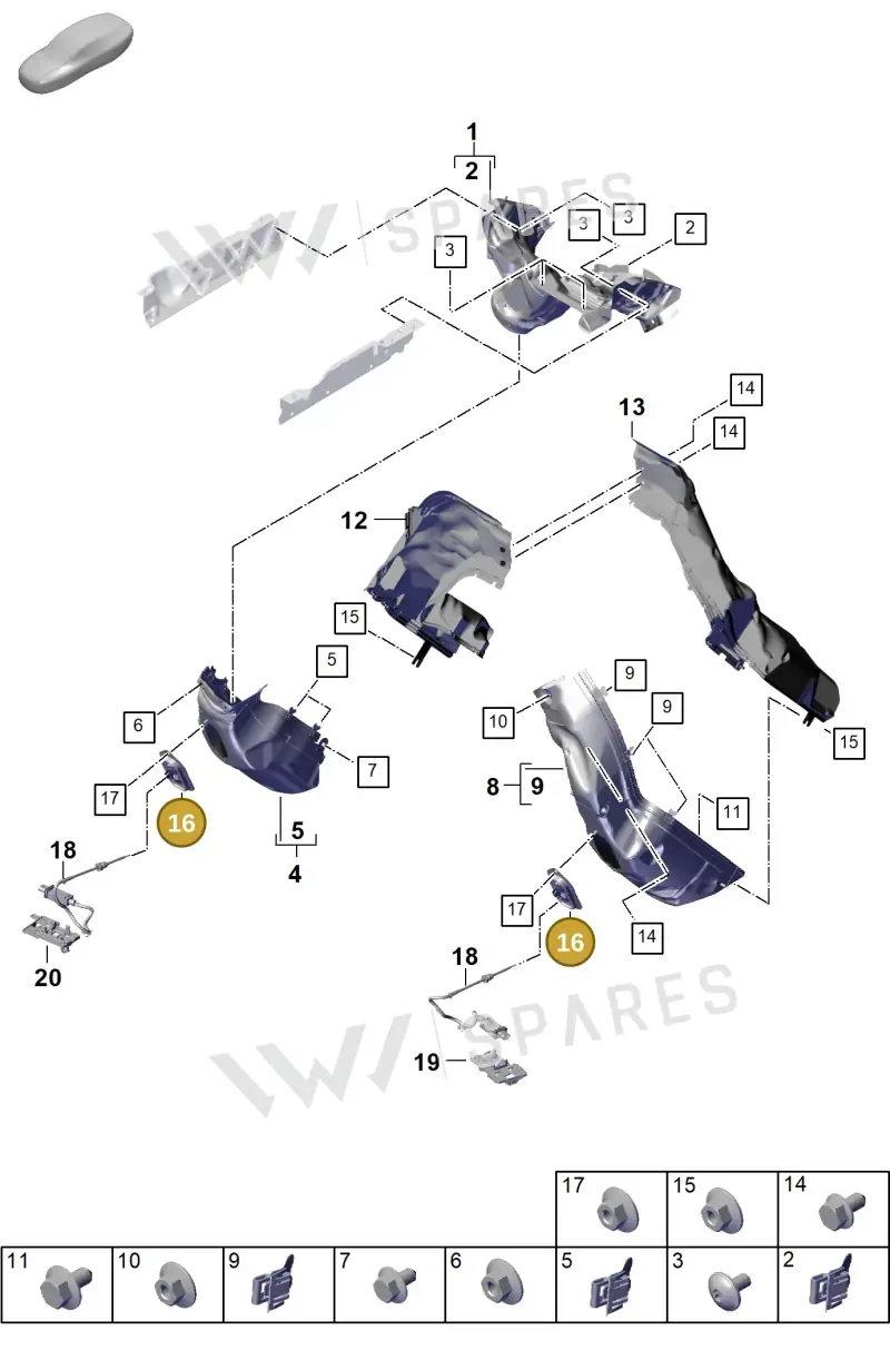976119535 — Porsche Panamera (2023-2025) diagram p62202410, position 16